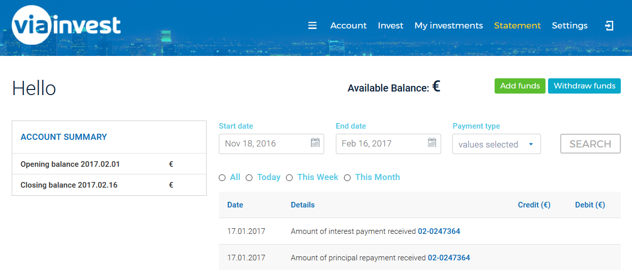 Use the Statement Page To Monitor Your Investments!