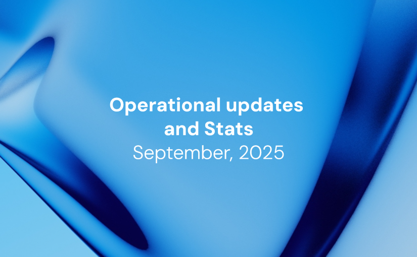 Operational updates and monthly statistics: September 2025