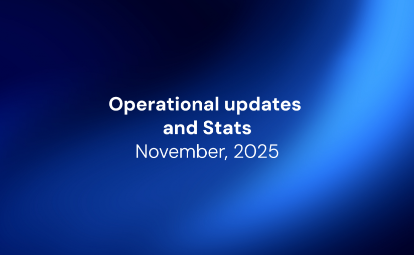 Operational updates and monthly statistics: November 2025
